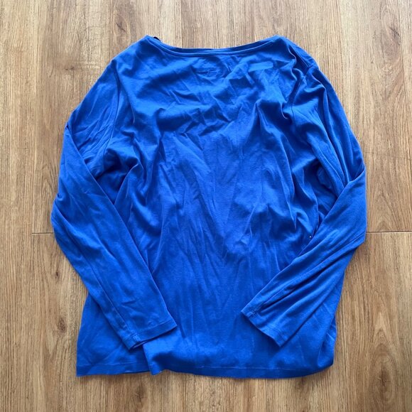 Talbots The Talbots Tee Basic Long Sleeve Top Blue Women’s Size 2x - Picture 3 of 6